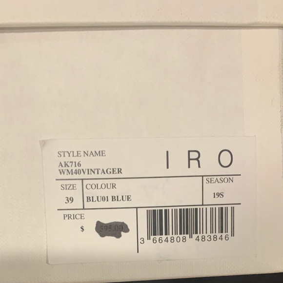 IRO Women’s Vintager suede trim sneaker. Sky blue. - Picture 3 of 12